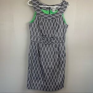 Robbie Bee Gray Career Office Sheath Dress Size 8 Sleeveless Pockets Work wear